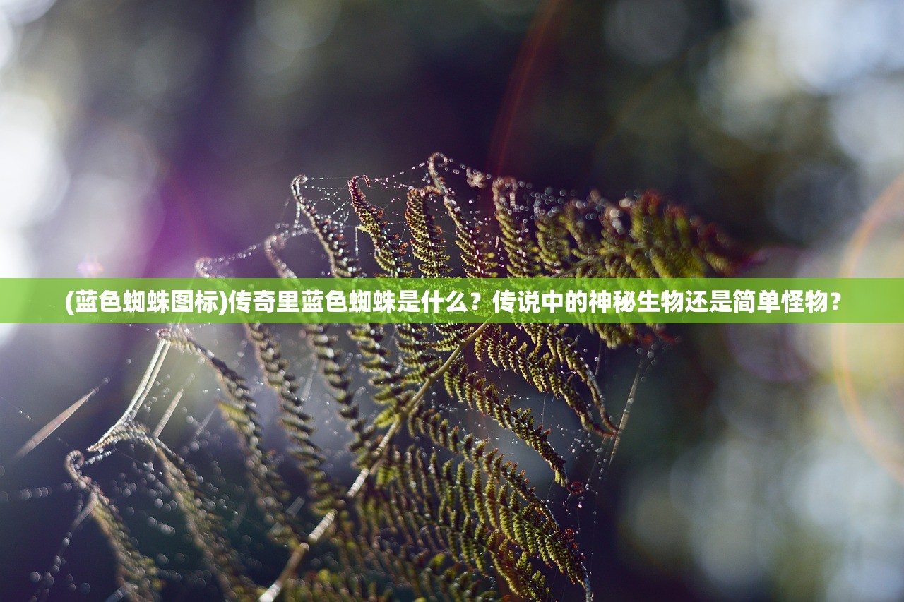 (蓝色蜘蛛图标)传奇里蓝色蜘蛛是什么?传说中的神秘生物还是简单怪物? (蓝色蜘蛛图标)传奇里蓝色蜘蛛是什么?传说中的神秘生物还是简单怪物?