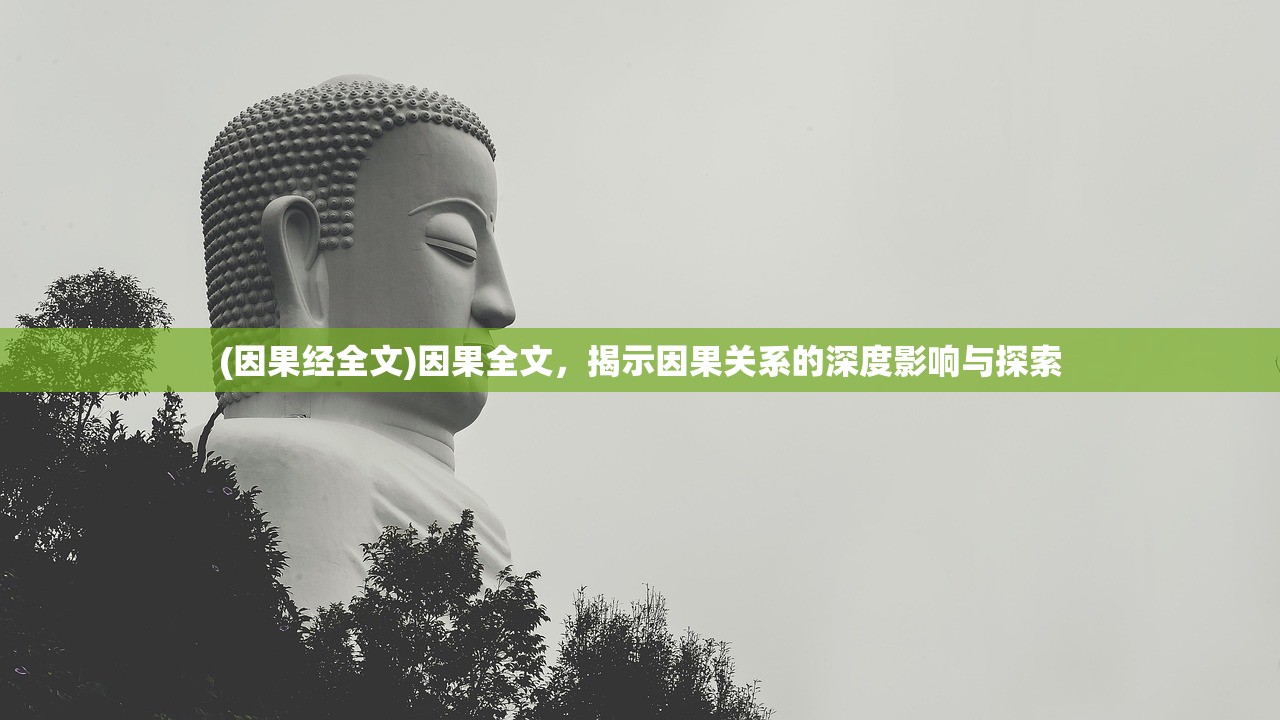 (因果经全文)因果全文,揭示因果关系的深度影响与探索 (因果经全文)因果全文,揭示因果关系的深度影响与探索