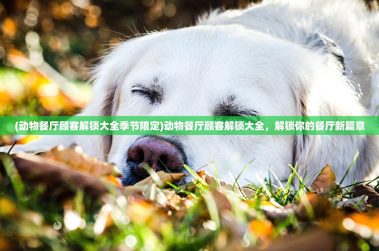 (动物餐厅顾客解锁大全季节限定)动物餐厅顾客解锁大全，解锁你的餐厅新篇章