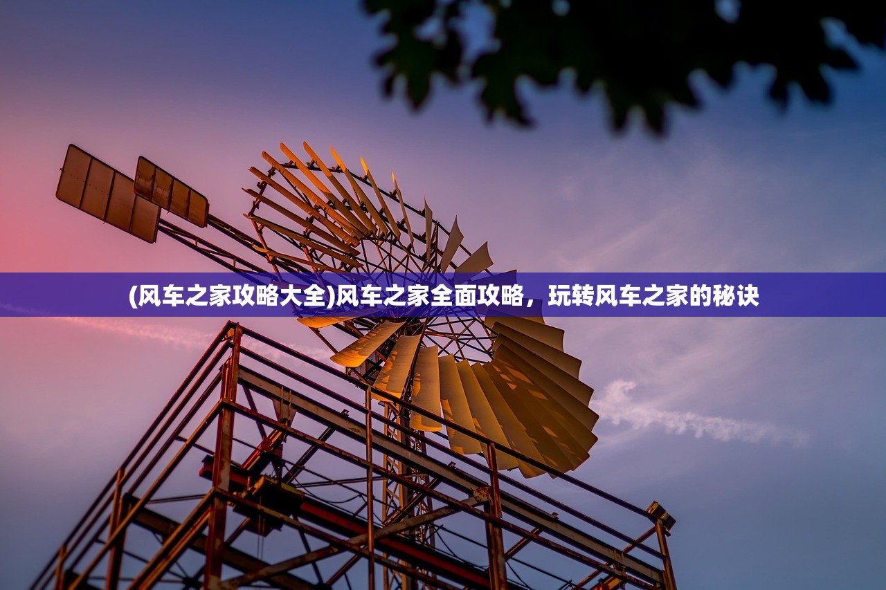 (风车之家攻略大全)风车之家全面攻略，玩转风车之家的秘诀