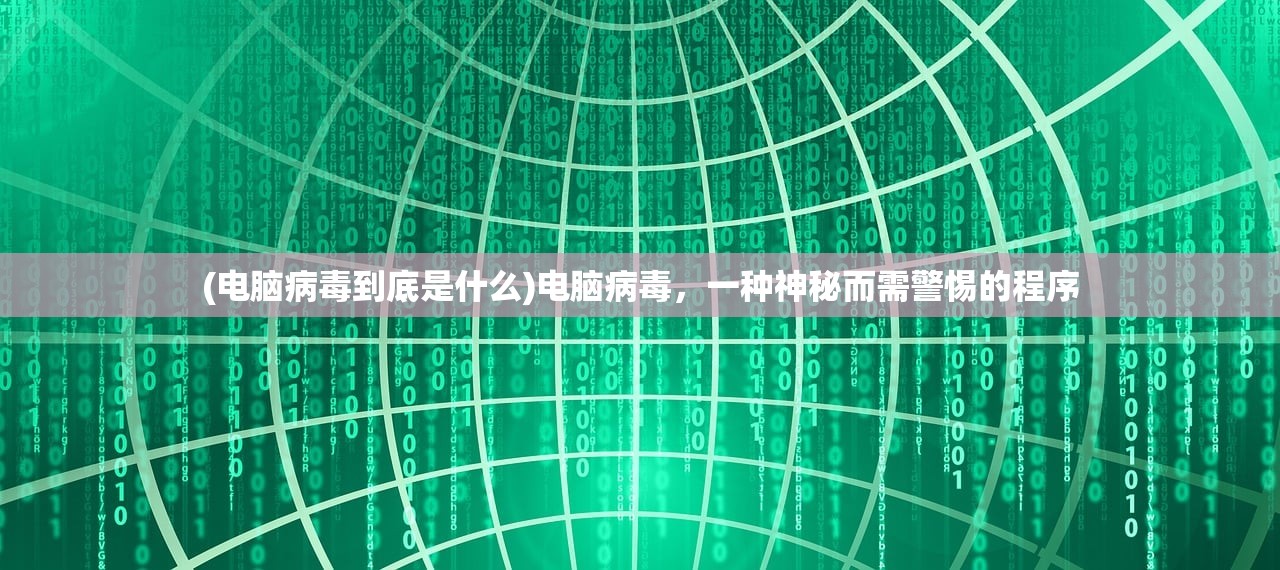 (电脑病毒到底是什么)电脑病毒，一种神秘而需警惕的程序