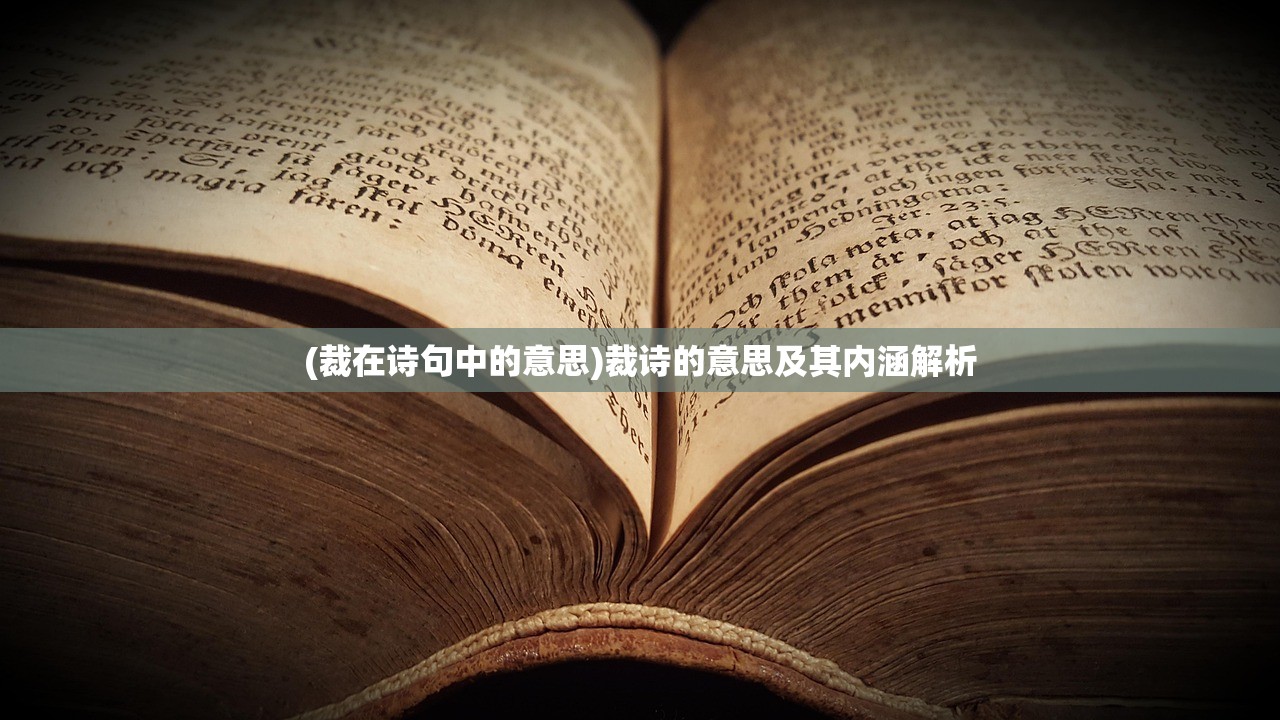 (裁在诗句中的意思)裁诗的意思及其内涵解析