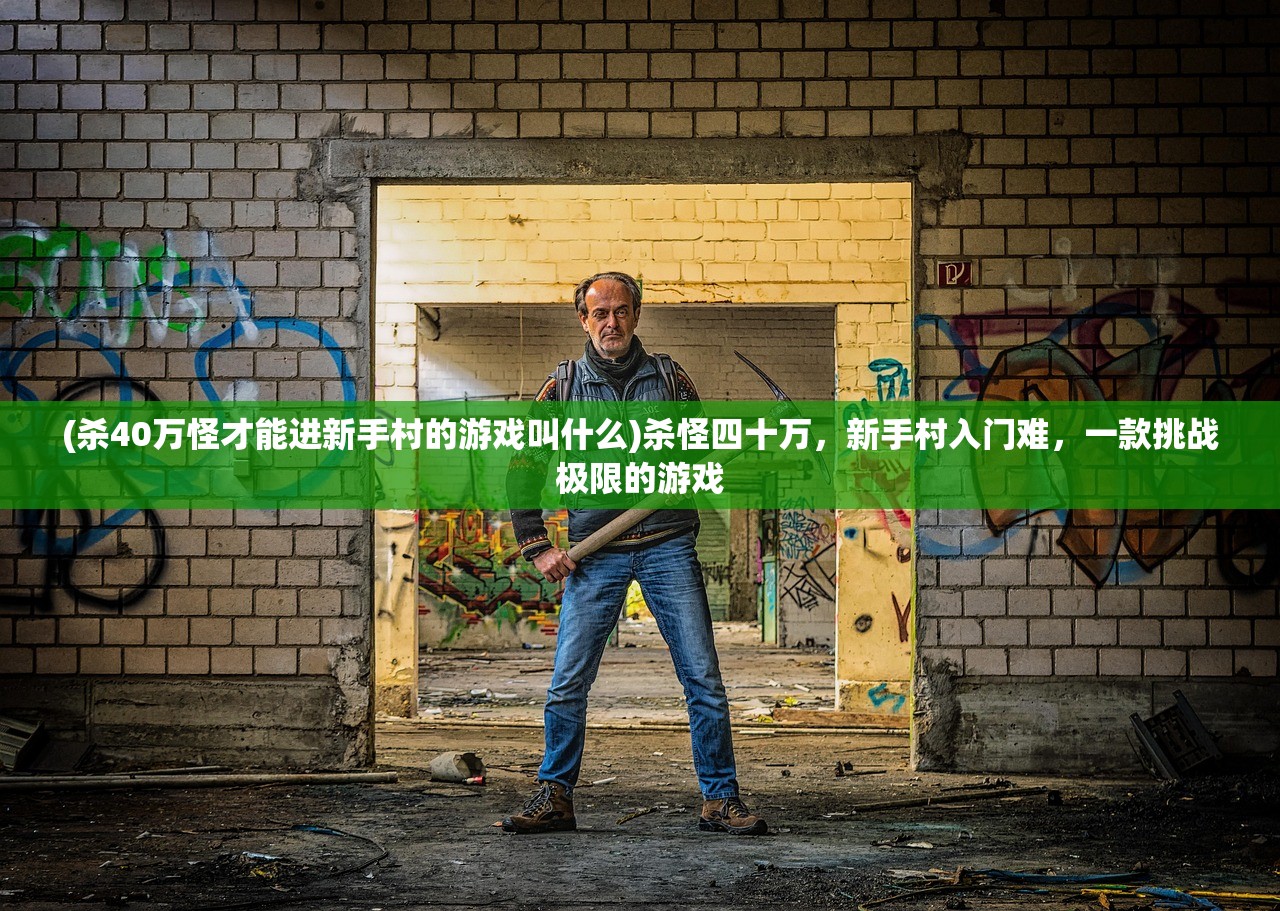 (杀40万怪才能进新手村的游戏叫什么)杀怪四十万，新手村入门难，一款挑战极限的游戏